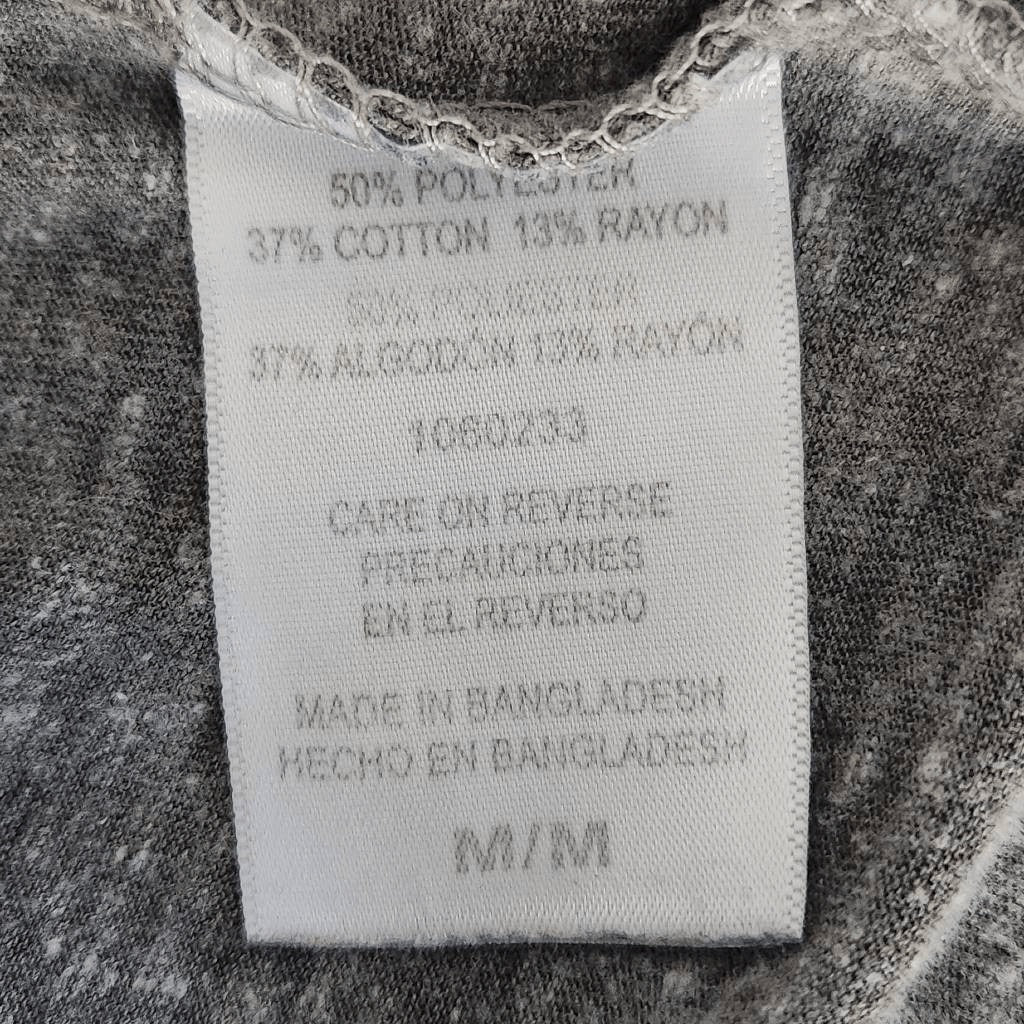 Women's University of Memphis Tigers Gray Raglan Short Sleeve Tee Size Medium