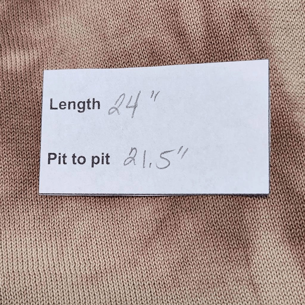 Banana Republic Tan Dyed Short Sleeve Knit Top Size Large Brown Dyed Sweater