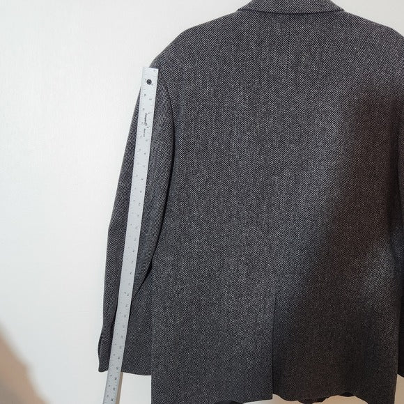 Lands’ End Charcoal Gray Textured Blazer Size 42L Men's Gray Sport Coat