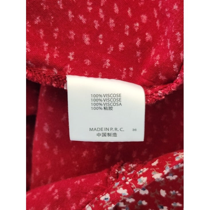 Brandy Melville Red Floral Slip Dress One Size