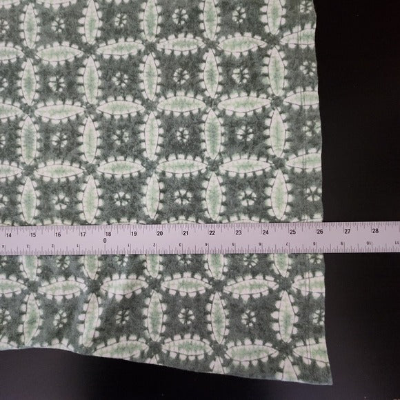 Isaac Mizrahi Green Boho Print V-Neck Tee 3/4 Sleeves Size Large