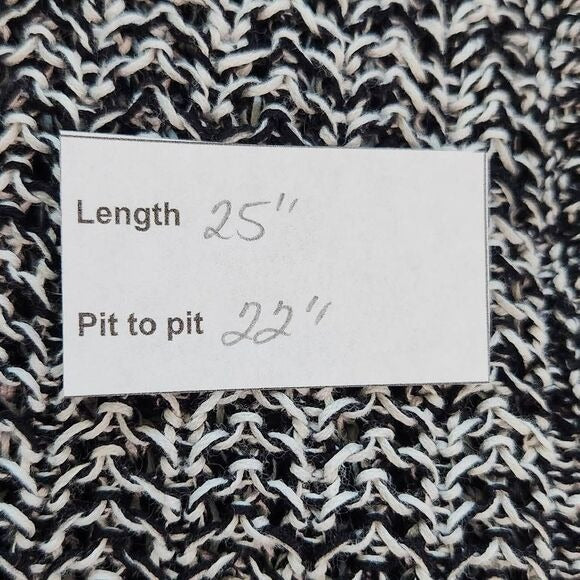 J. Jill Black and White Cardigan Sweater Size Large J. Jill Two-Tone Cardigan