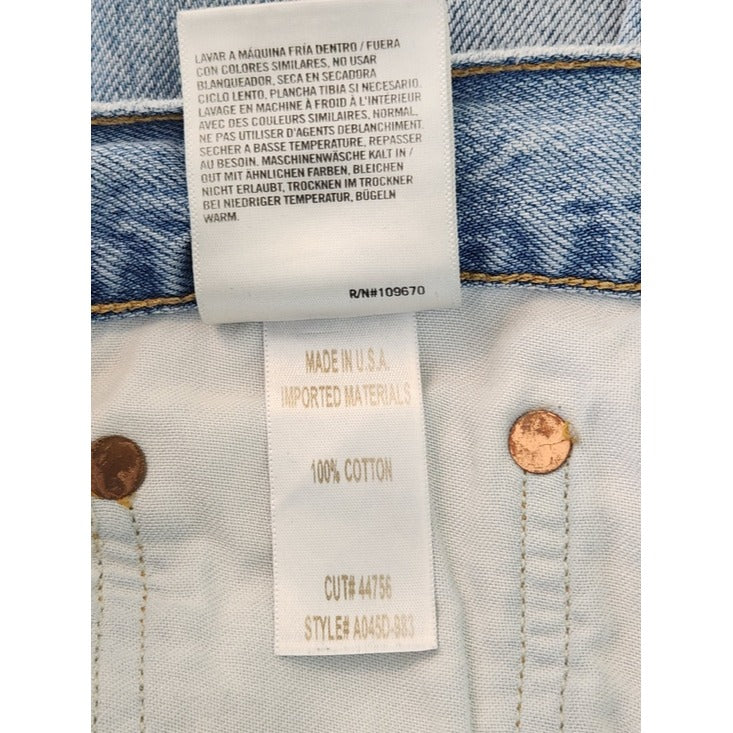 Agolde Light Wash Jamie High Rise Cropped Jeans Size 26
