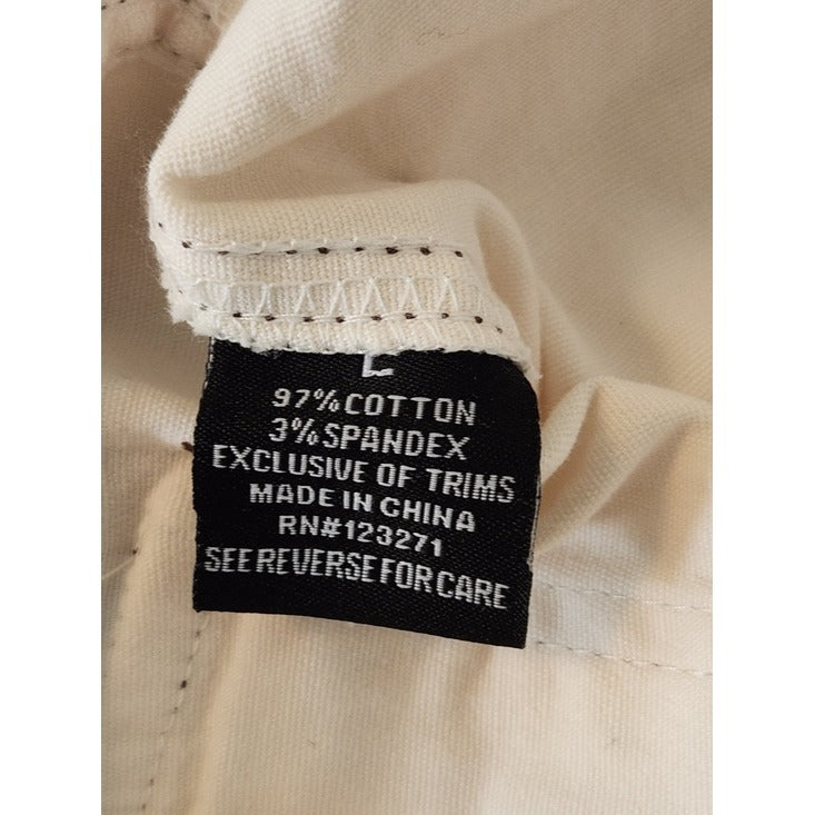Harper & Ivy Cream Cargo Shorts Size Large