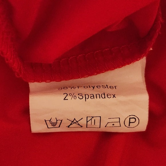 Exlura Red Tiered Mini Dress with Open Back Size Large