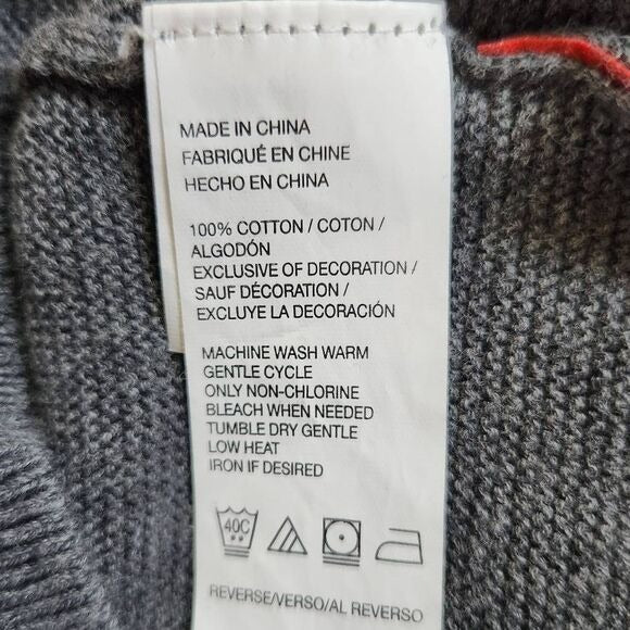 Izod Gray V-neck Sweater Size Large Preppy Gray Sweater