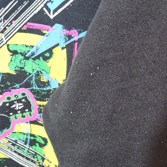 AC/DC Black Neon Graphic Sweatshirt Size XS