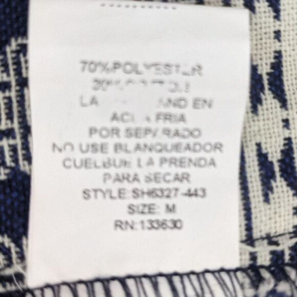 Dani Collection Navy High Waist Shorts Size Medium Aztec Boho Shorts