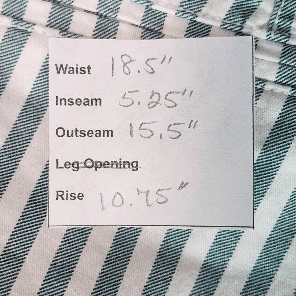 Old Navy Green Stripe Chino Shorts Size 16 Green and White Stripe Preppy Shorts