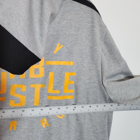 Riflessi Gray Graphic Zip-Up Sweatshirt Sixe 3XL