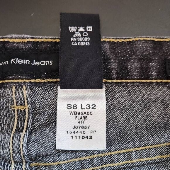 Calvin Klein Black Flare Bootcut Jeans Size 8