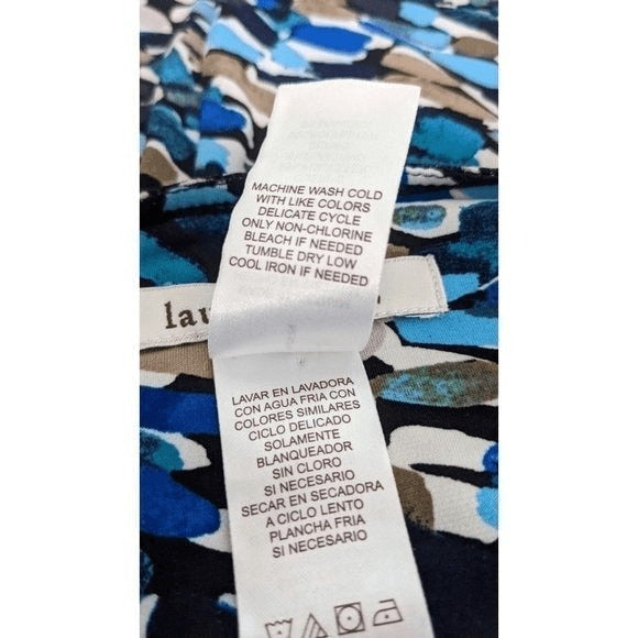 Laundry By Shelli Segal Tan and Blue Sheath Dress Size 2 Wedding Guest Dress