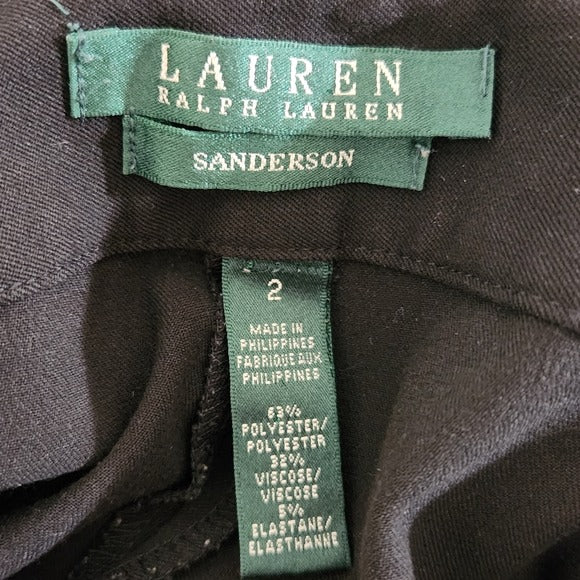Lauren Ralph Lauren Black Dress Pants Size 2 Ralph Lauren Wide Leg Trousers