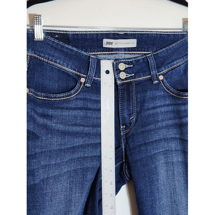 Levi's Dark Wash 529 Curvy Bootcut Jeans Size 8