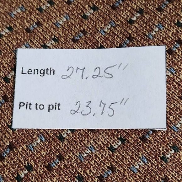 Windsor Lake Brown V-Neck Silk Sweater Size XL Preppy Brown Sweater