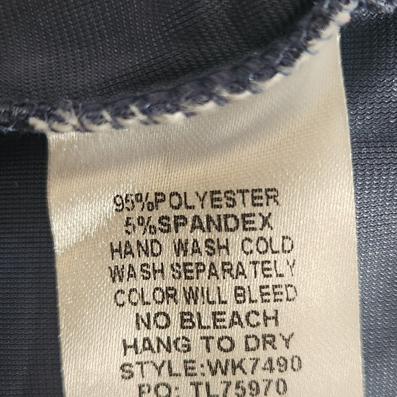 Umgee Blue Velvet Boho Top With Embroidered Floral Sleeves Size XL NWT