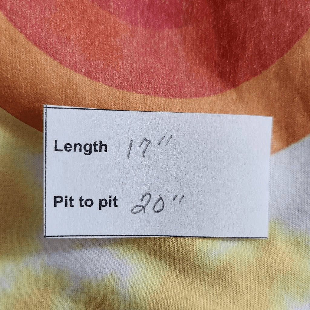 Tennessee Vols Tie-Dye Cropped Tee Size Medium Orange and White Vols Top