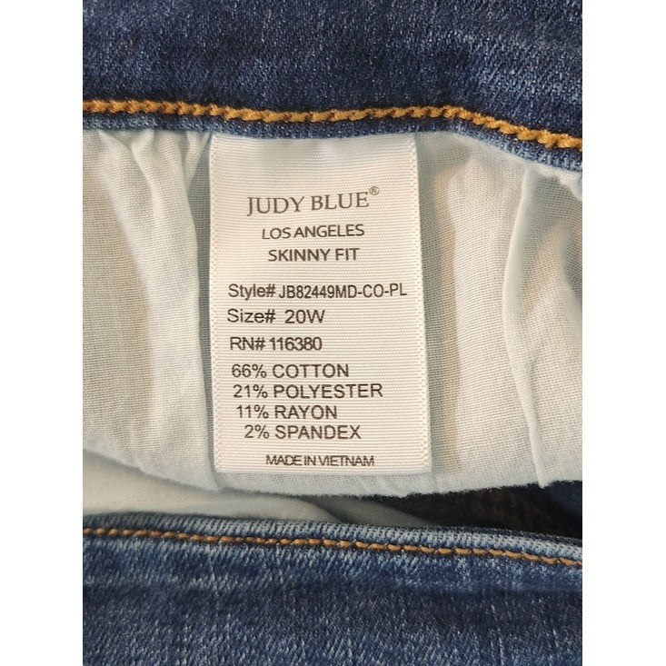 Judy Blue Medium Wash Skinny Fit Jeans Size 20W