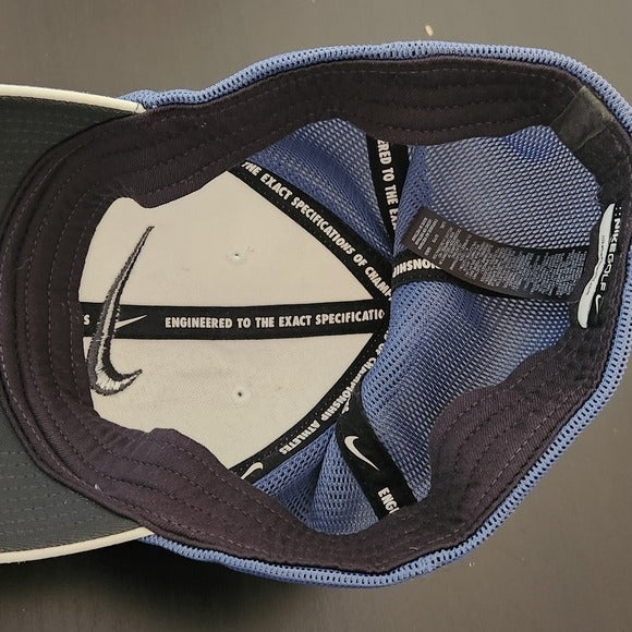 Nike Golf Men's Fitted Trucker Hat in Blue and White