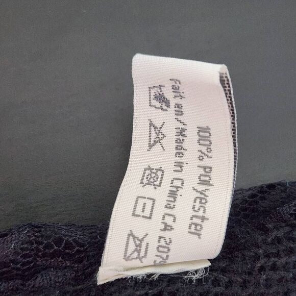 Nicole Marciano Black Lace Infinity Scarf One Size Black Knit Scarf with Lace De