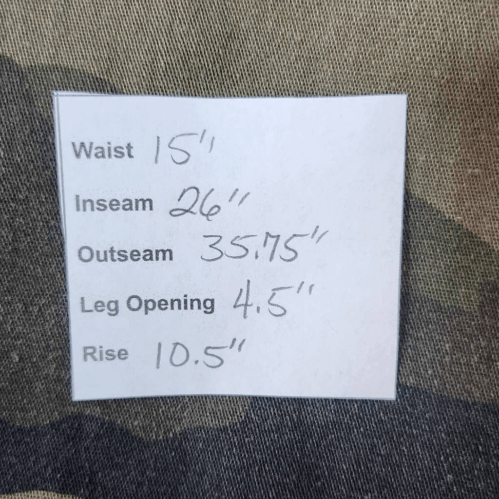 American Bazi Green Camo Denim Joggers Size Medium Camouflage Joggers