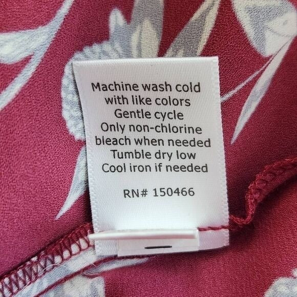 41 Hawthorn Burgundy Floral Top NWT Size XS Petite Floral Blouse Oxblood Top