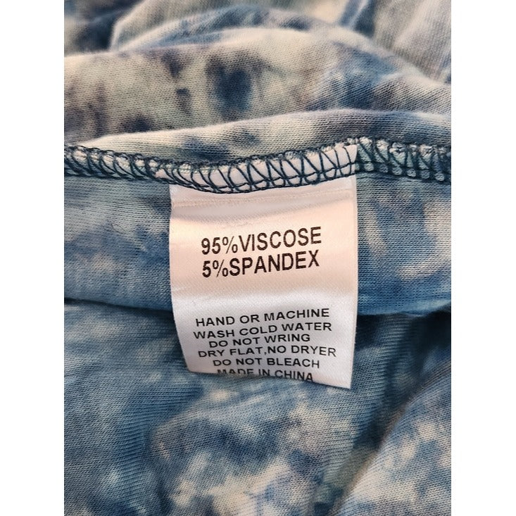 Fashion Nova Blue Tie Dye "Don't Let Her Go" Maxi Bodycon Dress Size 3X NWT