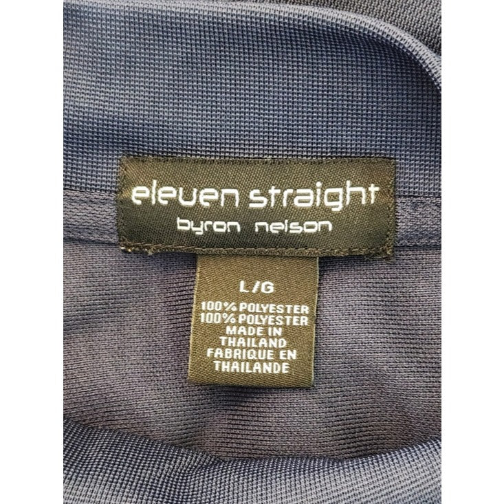 Eleven Straight Byron Nelson Navy Mock Neck Performance T-Shirt Size Large