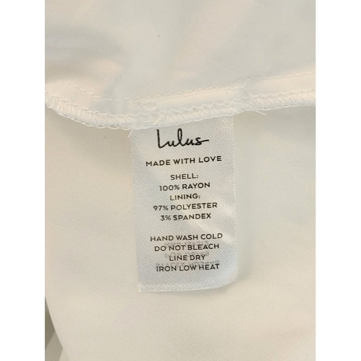 Lulus White Wrap Look Long Sleeve Mini Dress Size Medium