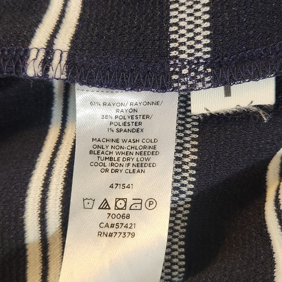 Ann Taylor Navy and White Striped Sheath Dress Size 0 Navy Stripe Dress