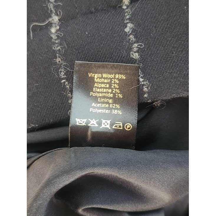 The Fold Womens Black Wool Blend Dress Pants Size 12