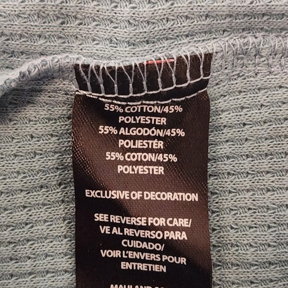 Maui and Sons Blue Thermal Knit Hoodie Size Large NWT