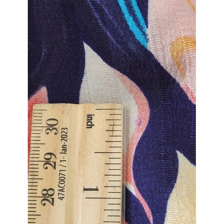 Fashion Nene Navy Floral Tiered Maxi Skirt Size XL Flaw