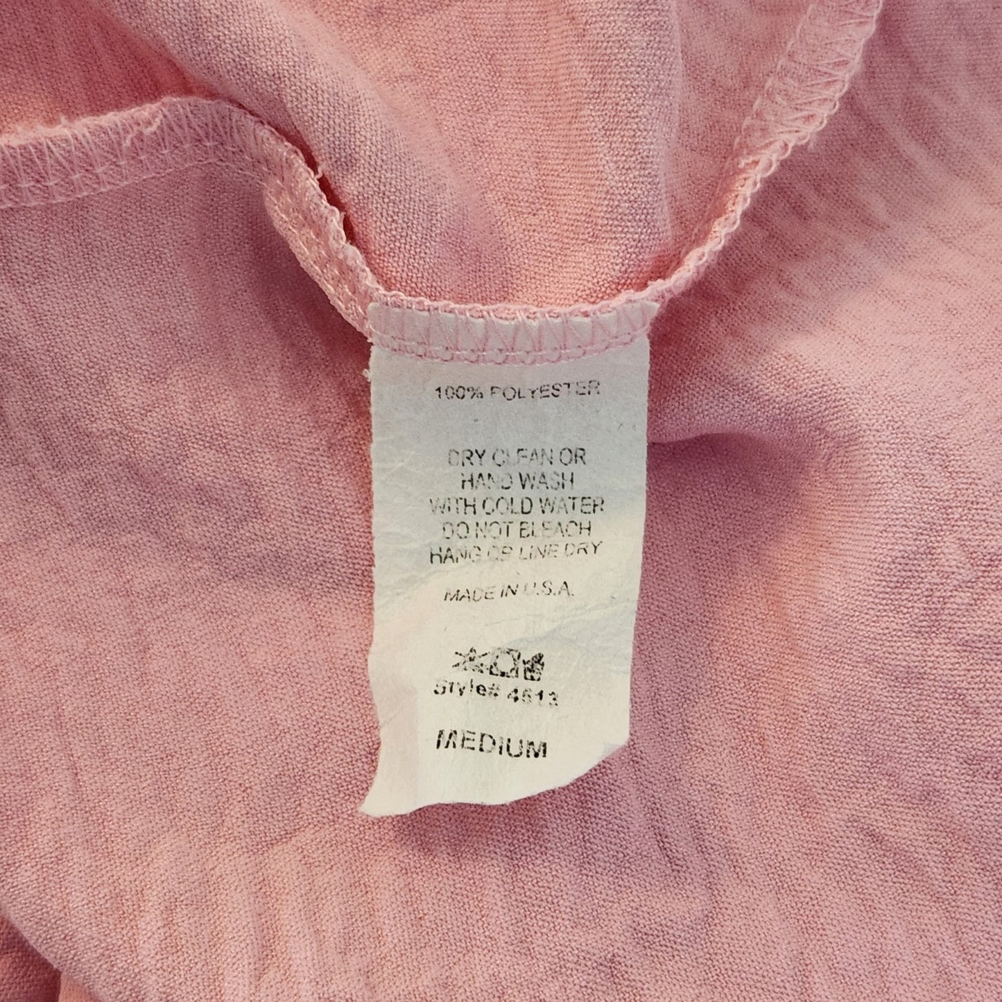 Entro Pink V-Neck Blouse Size Medium