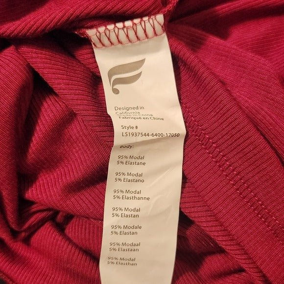 Fabletics Cranberry Red Turtleneck Size Large NWT