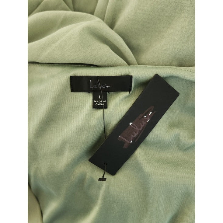 Lulus Sage Green Formal Maxi Dress Size Large NWT Wedding Guest Dress