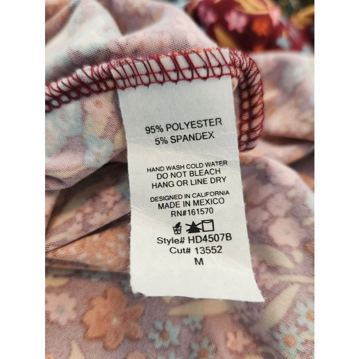 Haptics Womens Burgundy Floral Maxi Dress Size Medium