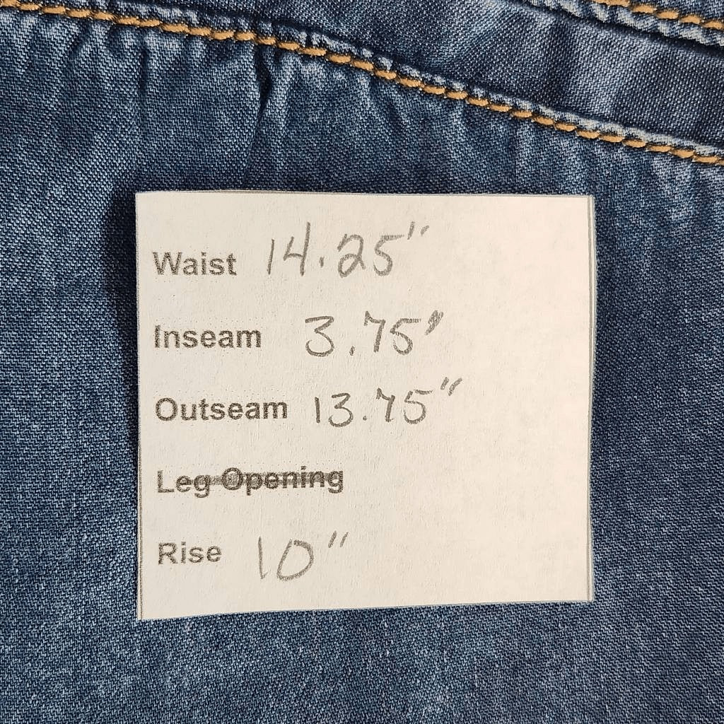 Kensie Chambray Shorts with Tie at Waist NWT Size 2 Lightweight Jean Shorts