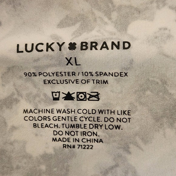 Lucky Brand Blue Floral Print Sports Bra Size XL