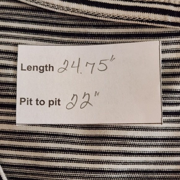 Athleta Black and White Striped Long Sleeve Tee Size Medium Athleta Stripe Tee