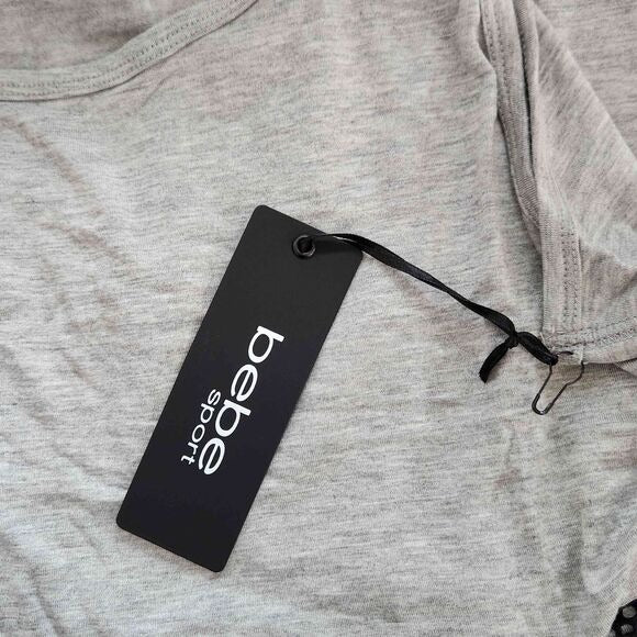 Bebe Sport Gray Tank Top Size Medium Bebe Gray Athleisure Tee New