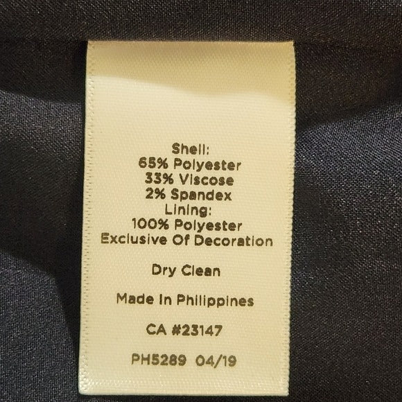 Talbots Navy Houndstooth Blazer Size 6 Navy Collarless Suit Jacket