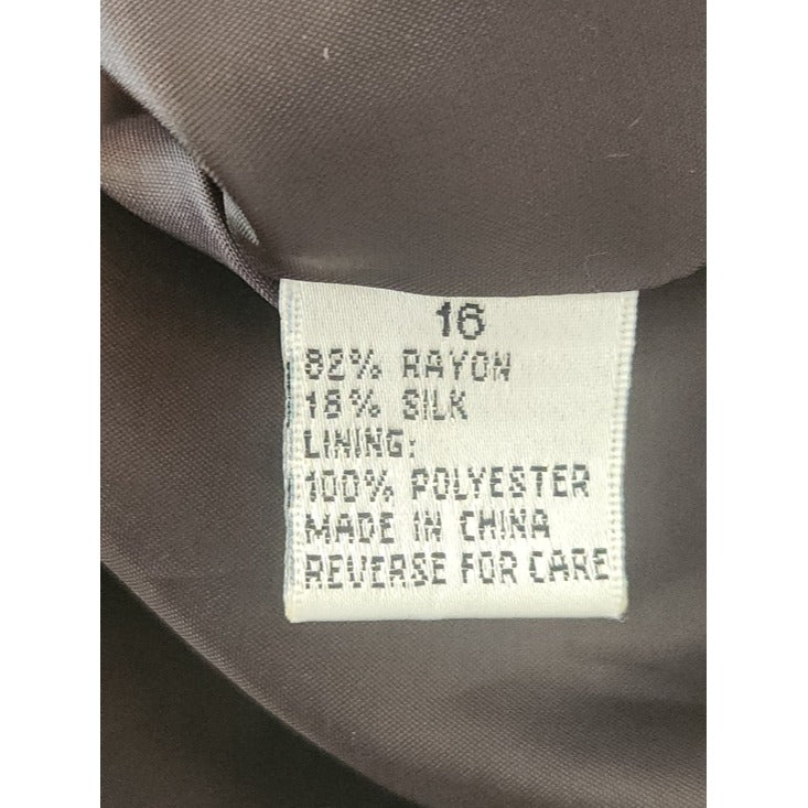 Isabel and Nina Boxy Brown Velvet Blazer Jacket Size 16