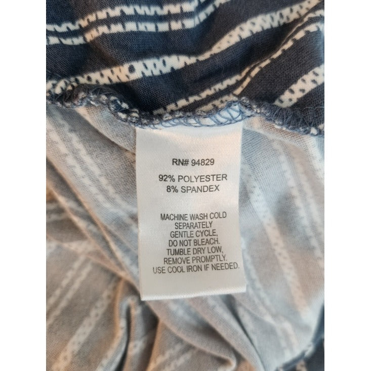 Derek Heart Slate Blue and White Stripe Jumpsuit Size 2X