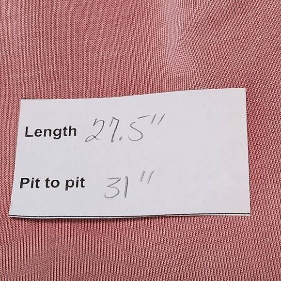 Boutique Plus Pink Oversized Top Size 2X Plus Size Pink Top with Shoulder Slits