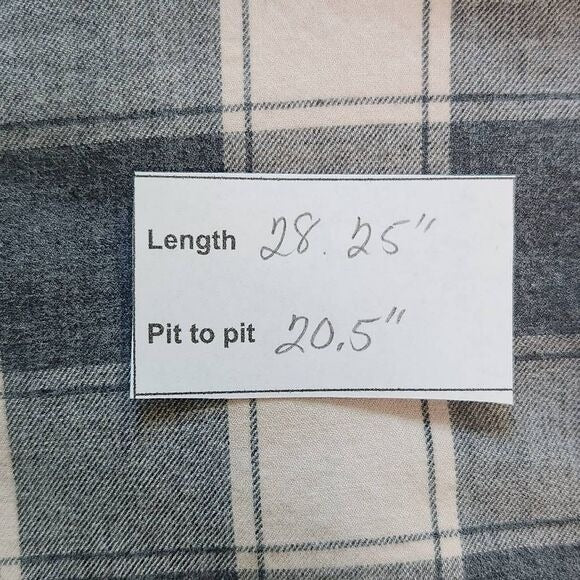 Banana Republic Gray Plaid Button Down Flannel Shirt Size Large Dillon Shirt