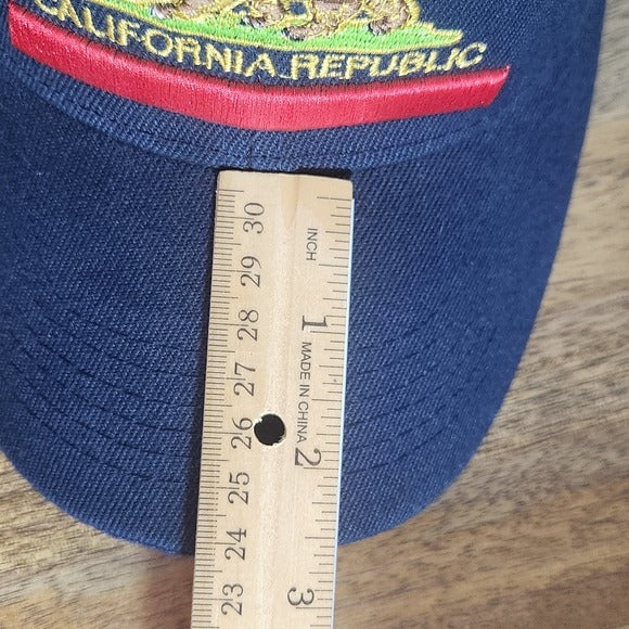California Republic Navy Blue Baseball Hat One Size
