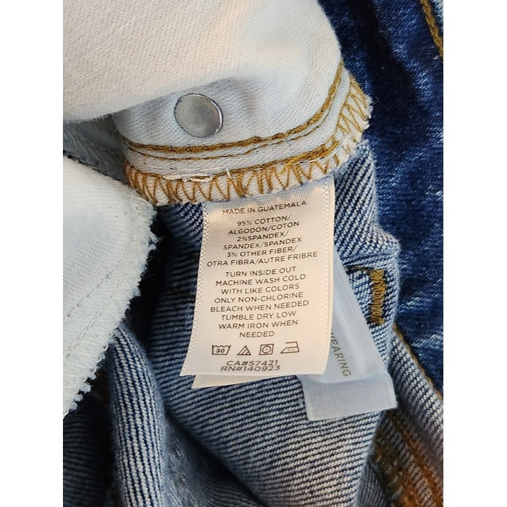 LOFT Curvy High Waist Straight Ankle Jeans Size 6