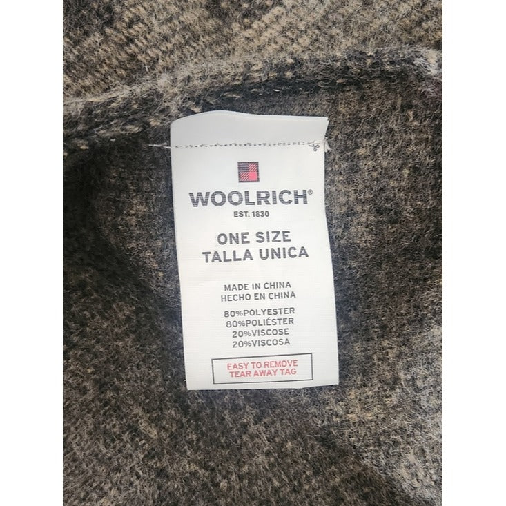 Woolrich Green Leopard Print Oversized Blanket Wrap One Size