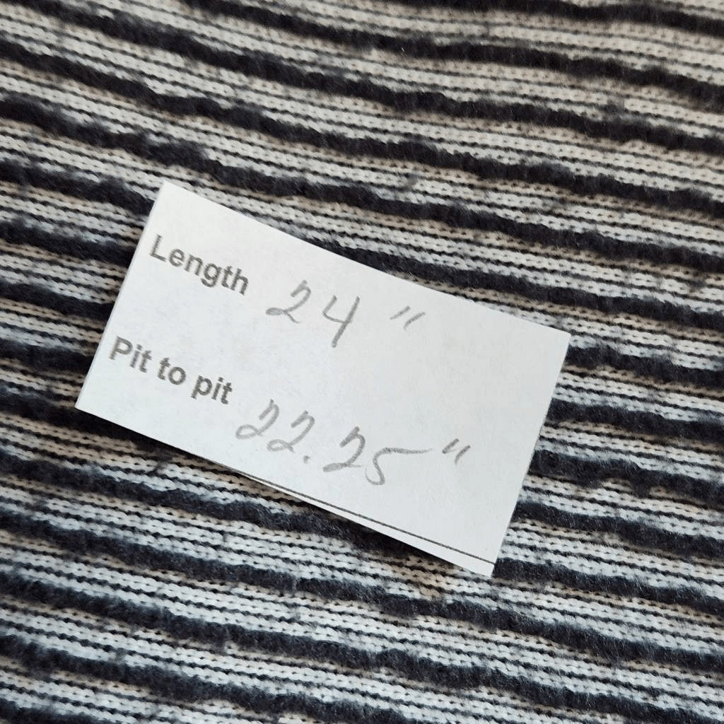 Out From Under Black Striped Dolman Sleeve Sweater Size Small Fuzzy Sweater